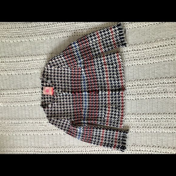 Vilagallo Houndstooth Frayed Hem Jacket - Picture 6 of 7